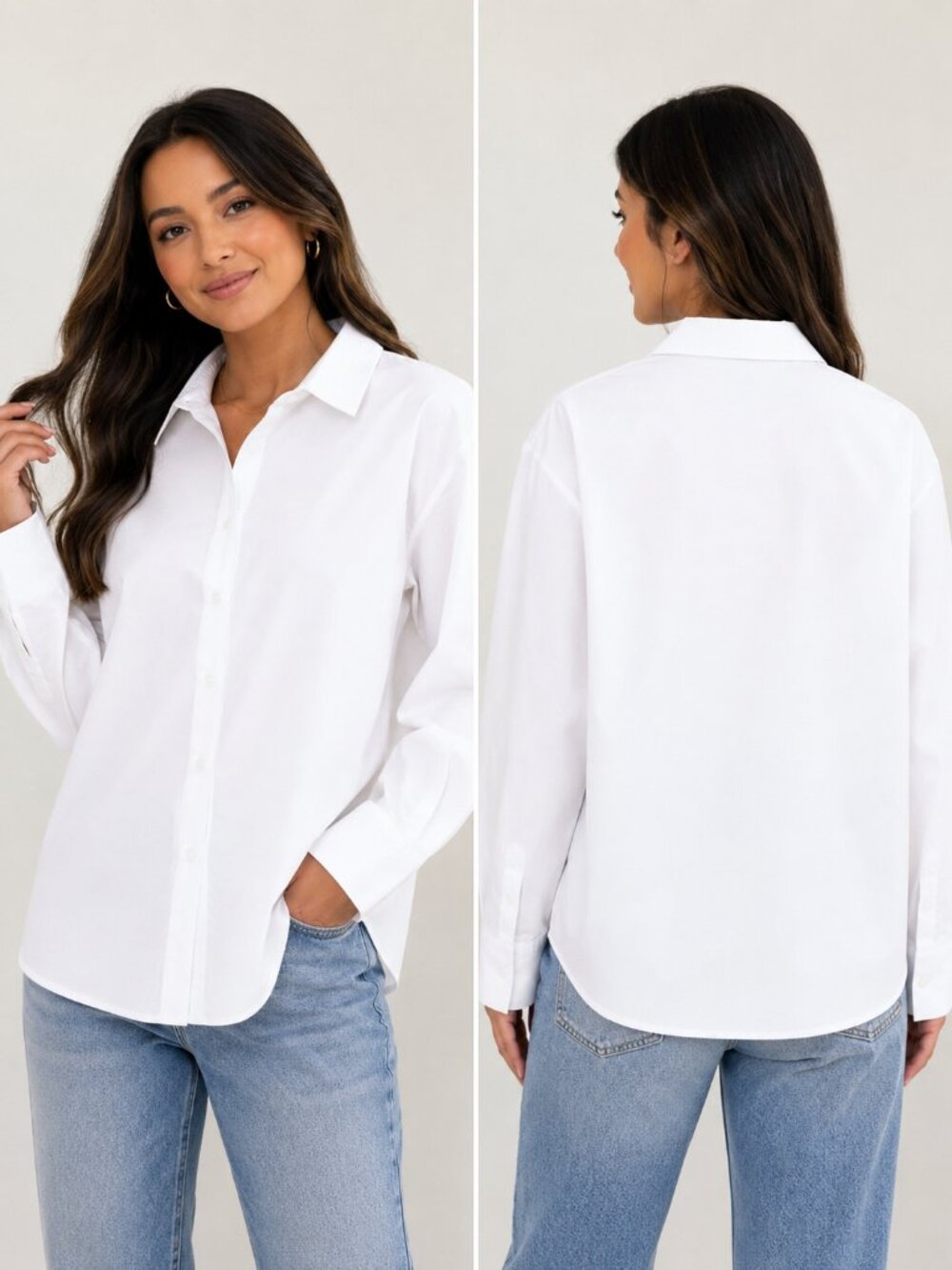 💙 Womens Bagatelle Oversized Boyfriend Shirt White Size XS 💙